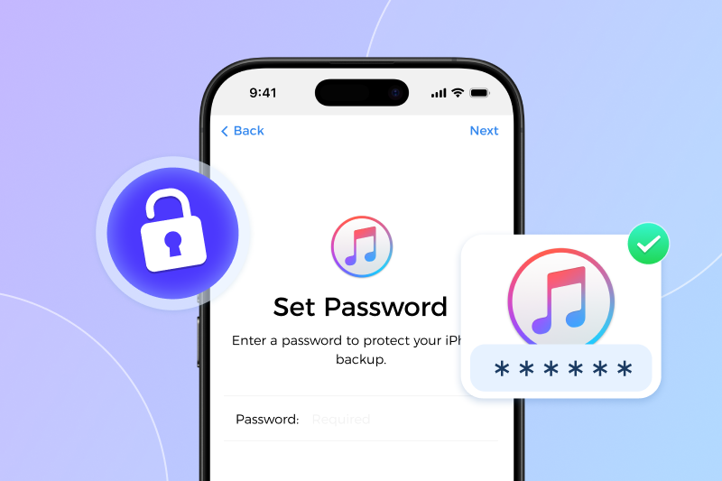 暗号化されたバックアップパスワードを削除する
