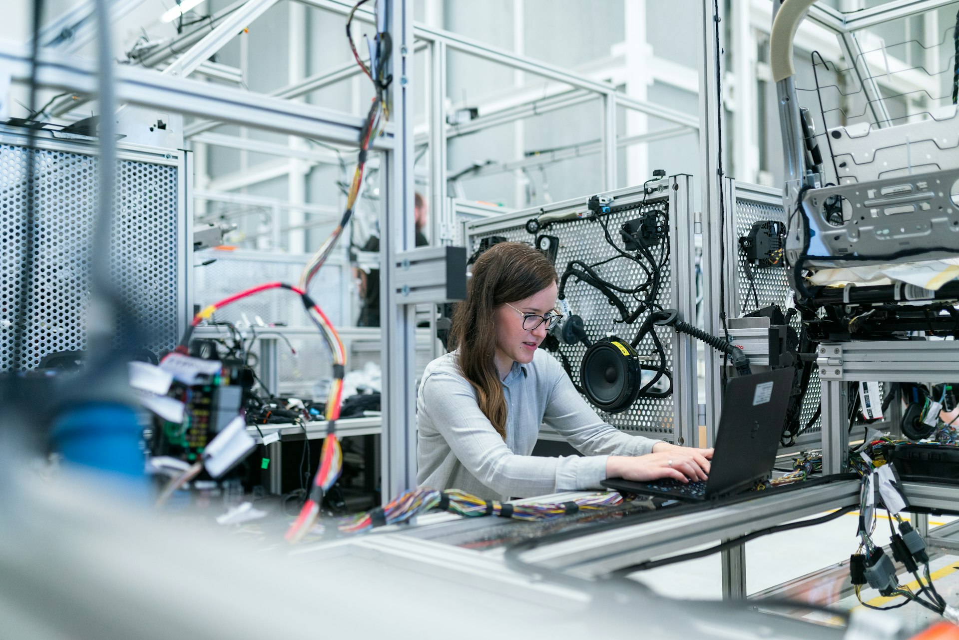 Eassiy Test Lab - Professional testing environment with technician working on devices
