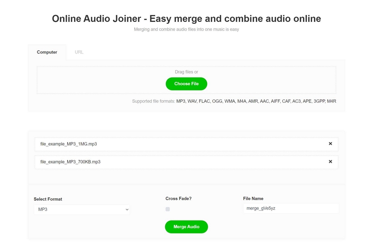 MP3CutterPro ステップ 2 | オーディオ ジョイナー オンライン