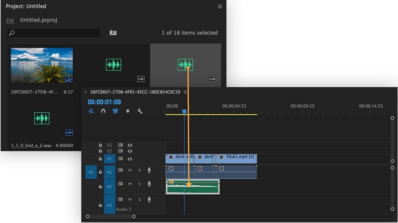 Adobe Premiere Proでヒスノイズを除去する手順2