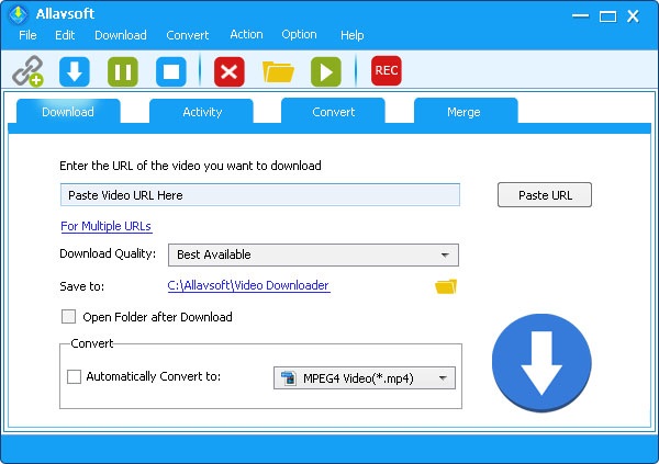 Allavsoft ステップ 1 | Facebook ビデオを MP4 に変換する