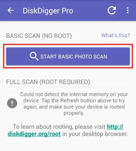 最高の削除済み写真復元アプリを使用する手順 1 | Android で削除された写真を復元する