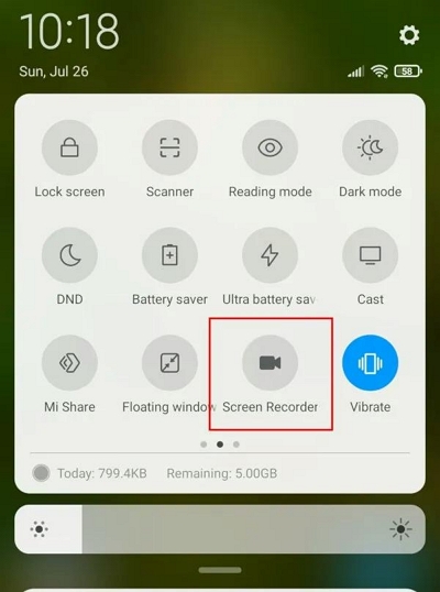 Android 内蔵スクリーン レコーダーの使用手順 1 | YouTube 動画を録画する方法