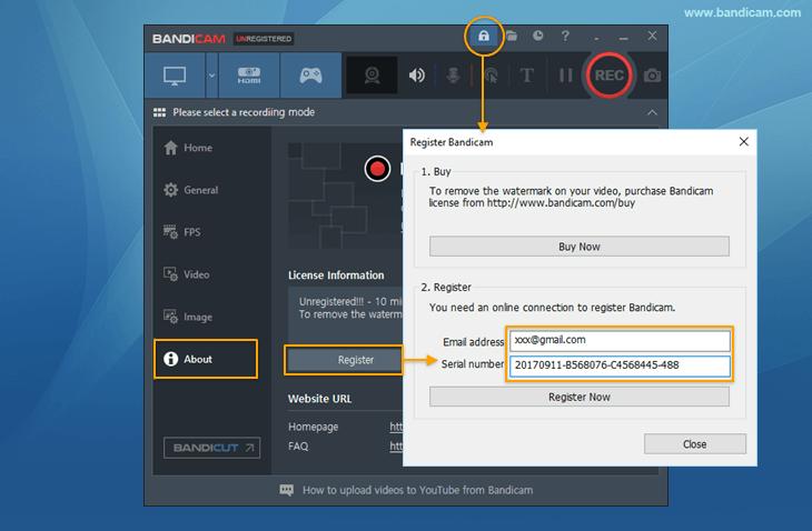 Bandicam スクリーン レコーダーを使用する手順 2 | bandicam