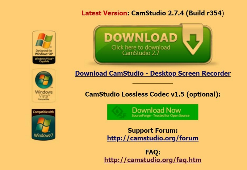 CamStudio Windows の使用手順 1 | camstudio