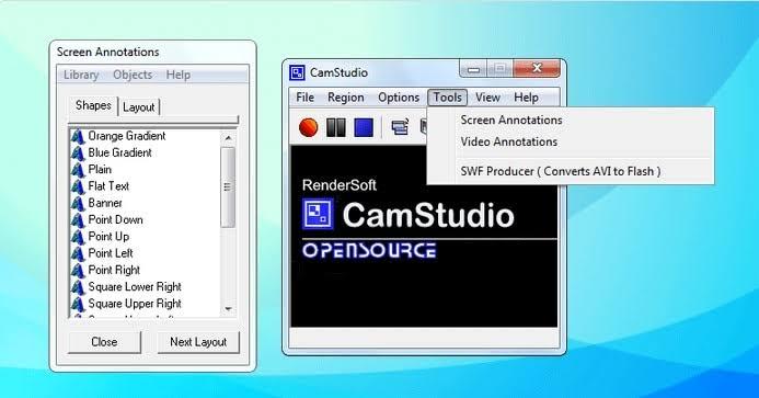 Camstudio | PC用OBSスクリーンレコーダー