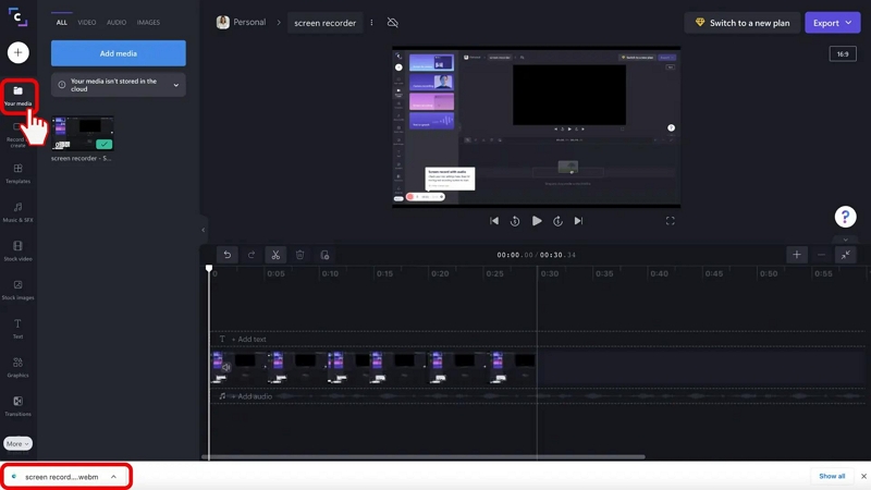 ビデオを編集する | Clipchamp スクリーン レコーダー