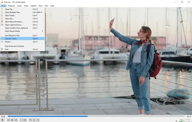 VLC による | ビデオ mov を圧縮