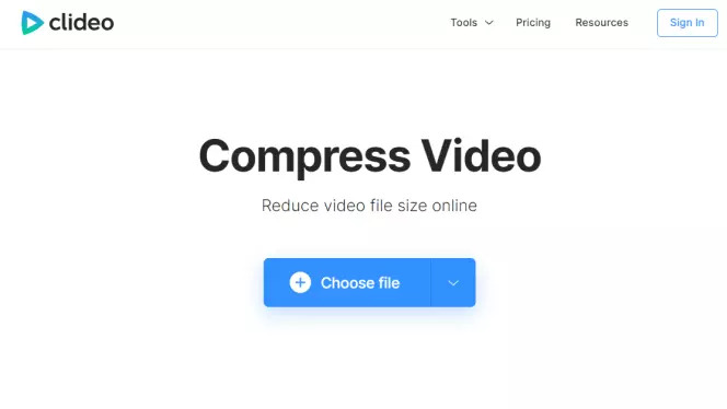 Clideo ステップ 2 | MP4 ビデオを圧縮する方法