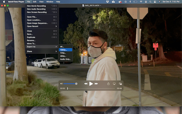 QuickTime を使用 | 4k ビデオを圧縮
