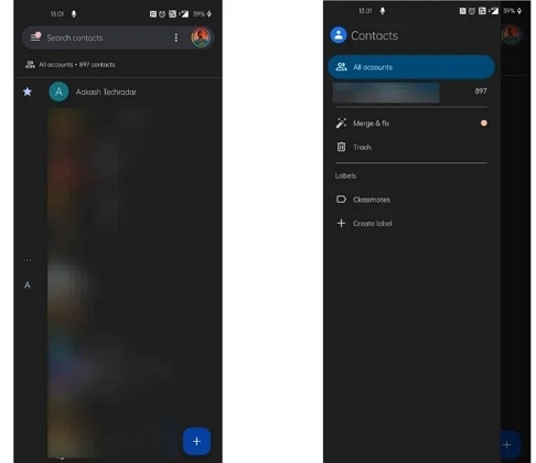 連絡先アプリの使用手順 1 | 削除された連絡先を Android から復元する