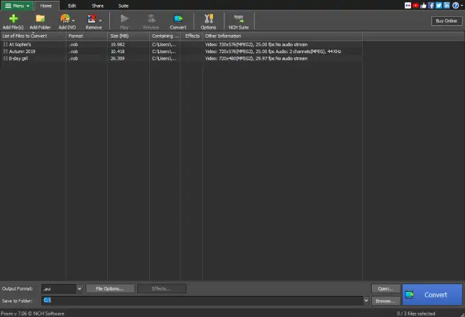 Prism Video Converter の使用 | gif を mp4 に変換する
