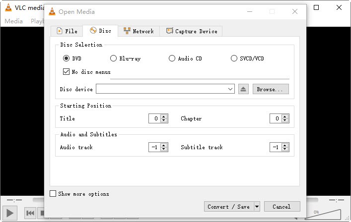 VLCメディアプレーヤーによるステップ4 | DVDをMP4に変換する