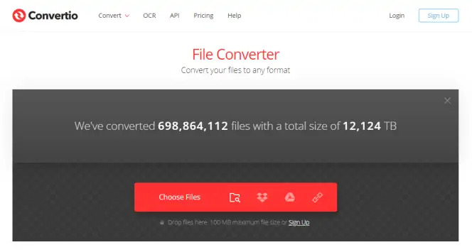 Convertio | gif を mp4 に変換