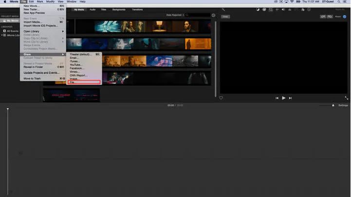 iMovie でステップ 4 | Mac で MOV を MP4 に変換する 