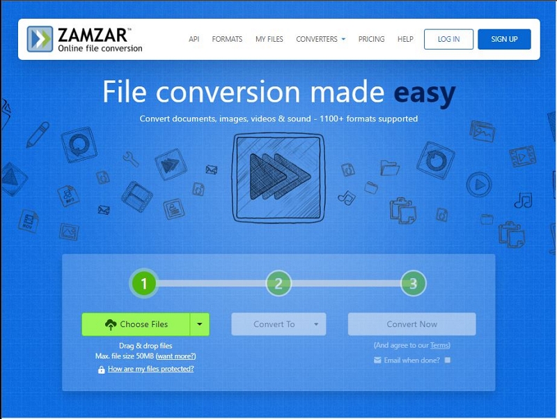 Zamzar で | mp4 を mp3 に変換 mac