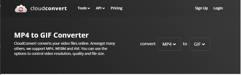 CloudConvert の使用手順 1 | MP4 から GIF へ