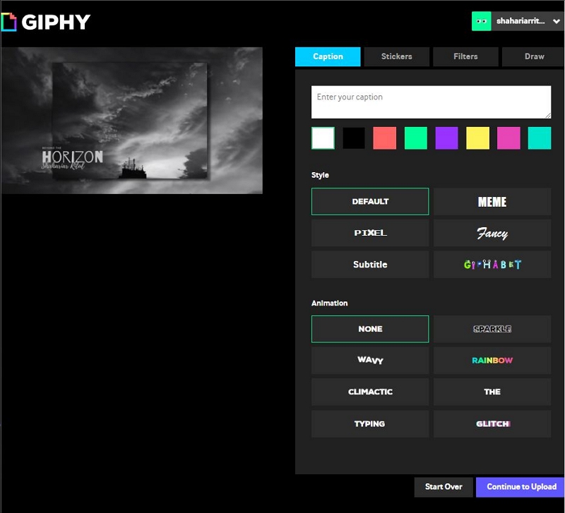 GIPHY でステップ 2 | MP4 から GIF へ