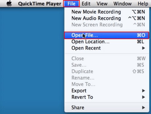 QuickTime Player によるステップ 1 | mp4 を mov に変換する