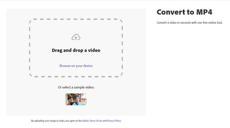 Adobe Express によるステップ 2 | ビデオを MP4 に変換する