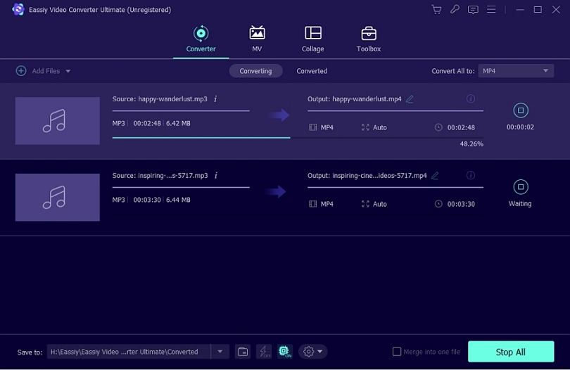 オーディオをmp3に変換する