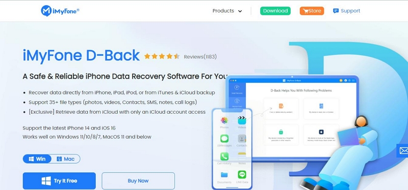 iMyFone D-Back | iOS データ復旧