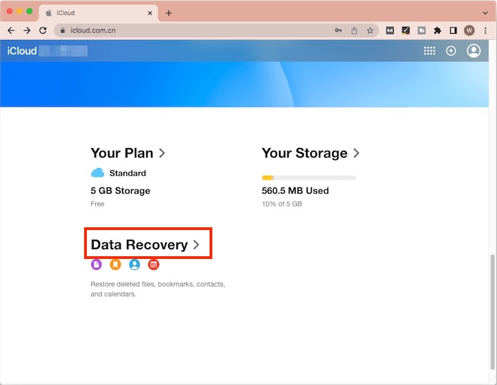 iCloud バックアップの手順 2 | SD カードの回復 Mac
