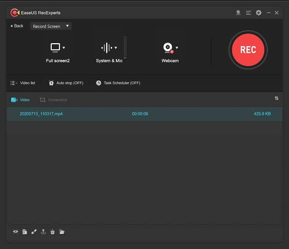 EaseUs RecExpert | PC 向けの最高の有料スクリーン レコーダー
