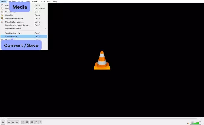VLC メディア プレーヤー ステップ 2 | vlc を mp4 に変換する