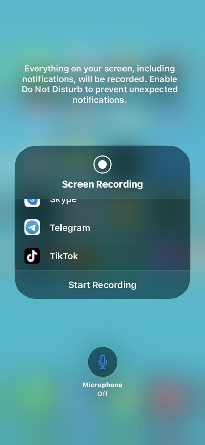 iPhone の外部内部オーディオ設定を有効にする | iPhone の画面録画で音が出ない