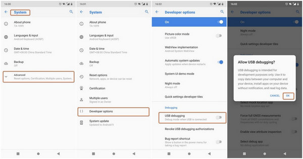 Nokia Phone ステップ 2 | USB デバッグ モードを有効にする