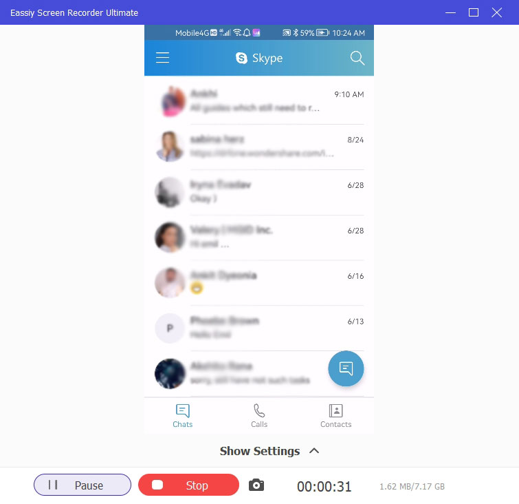 Android 画面録画を終了する