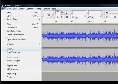 オーディオをエクスポート Audacity | 最高の音声エディター