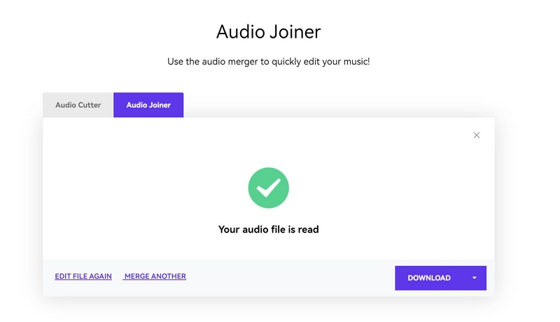 media.io ステップ 3 | オーディオ ジョイナー オンライン
