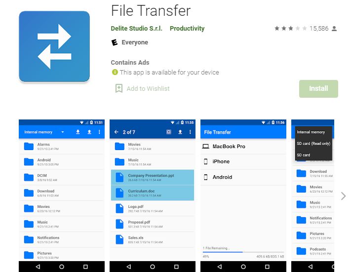 ファイル転送 | Android から iPhone にデータを転送するのに最適なアプリ