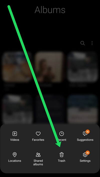 ゴミ箱から削除された写真を探す手順 2 | Android で削除された写真を復元する
