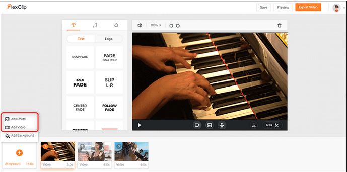 FlexClip | 歌付き写真ビデオエディタ 