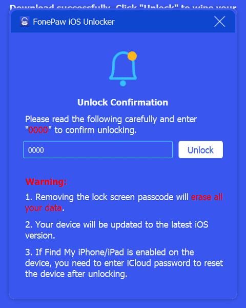fonepaw ios locker ステップ 3 | iPhone でパスコードを回復する方法