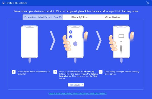 fonepaw ios locker ステップ 4 | iPhone でパスコードを回復する方法
