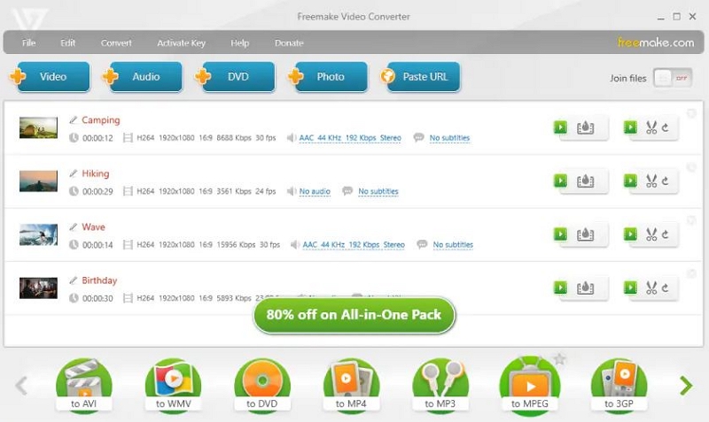 Freemake Video Converter | YouTube ビデオを圧縮