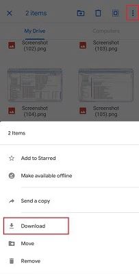 Google ドライブから手順 2 | 削除された連絡先を Android から復元