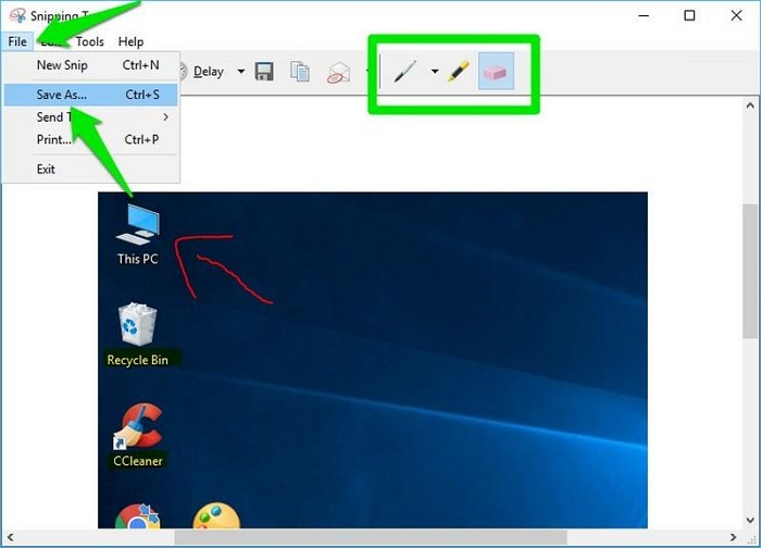 Snipping Tool の手順 4 | Windows で部分的にスクリーンショットを撮る方法