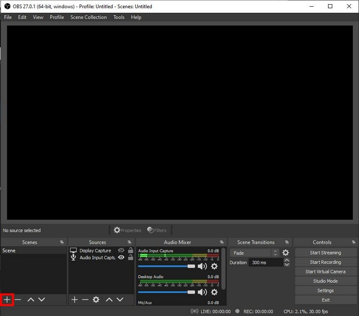 ビデオ録画手順 1 | PC 用 OBS スクリーン レコーダー