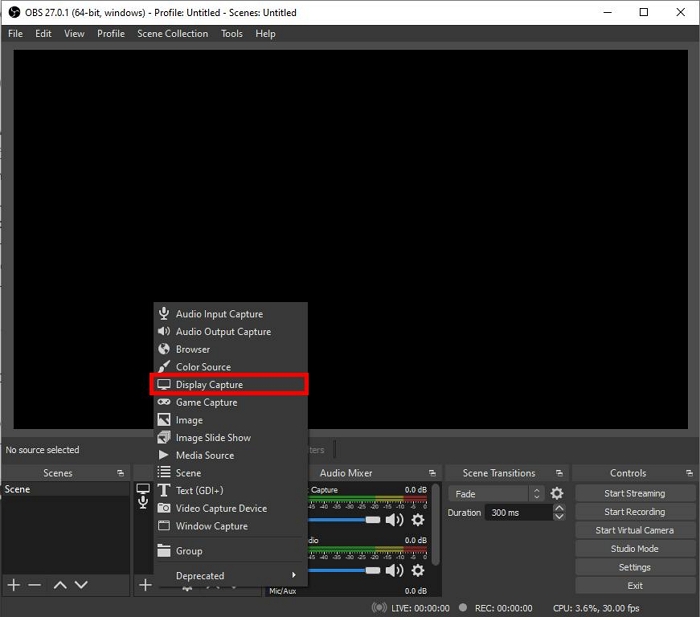 ビデオ録画手順 3 | PC 用 OBS スクリーン レコーダー