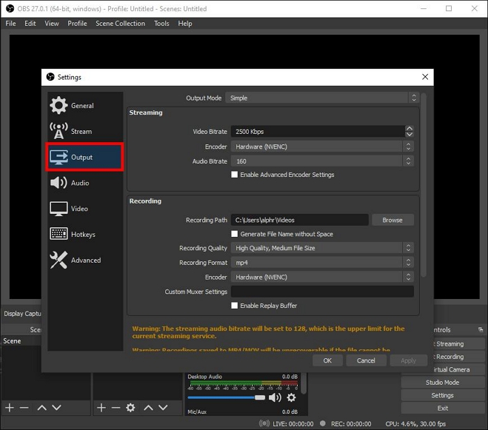 ビデオ録画手順 7 | PC 用 OBS スクリーン レコーダー