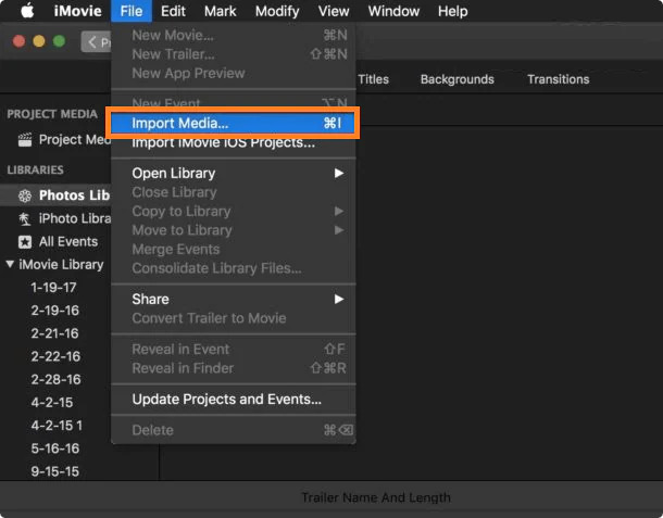 iMovie ステップ 1 | iMovie を MP4 に変換する