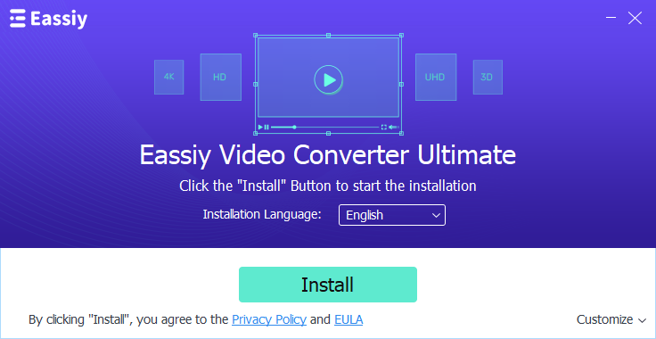 eassiyスクリーンレコーダーアルティメットをインストールする