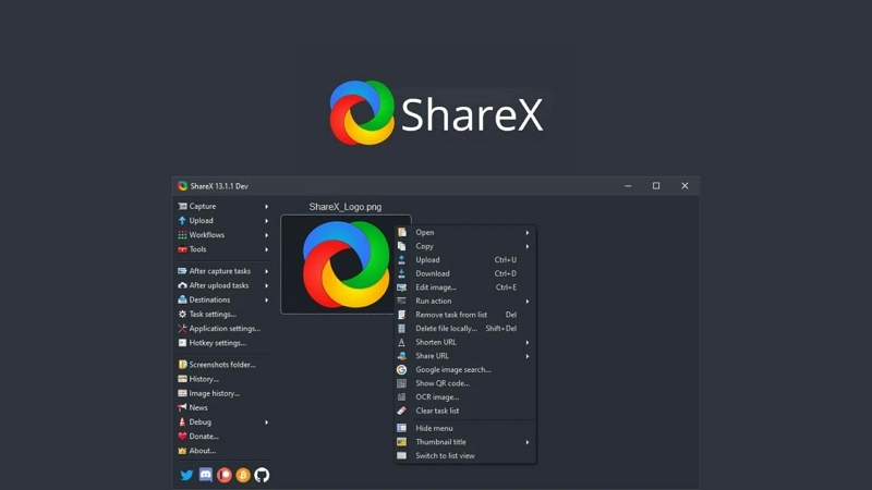 ShareX | YouTube 用 PC スクリーン レコーダー
