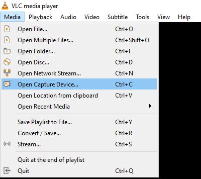 VLC メディア プレーヤー | YouTube 用 PC スクリーン レコーダー