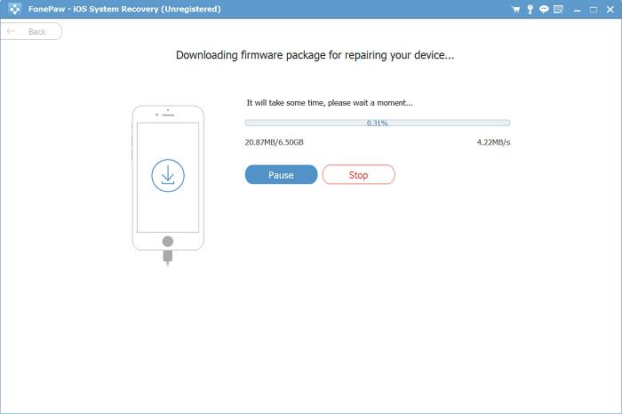 FonePaw iOS システム回復ステップ 6 | iPhone 回復 iTunes